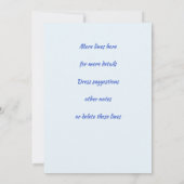 名前の追加文字ブロンドMermaid Blue Mauve Aquaパーティー 招待状 (裏面)