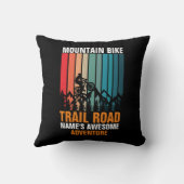 名前の追加文字マウンテンバイクのトレイルアドベンチャー クッション (裏面)