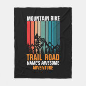 名前の追加文字マウンテンバイクのトレイルアドベンチャーT フリースブランケット (正面)