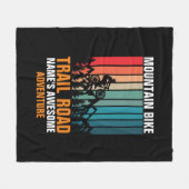 名前の追加文字マウンテンバイクのトレイルアドベンチャーT フリースブランケット (正面(横))