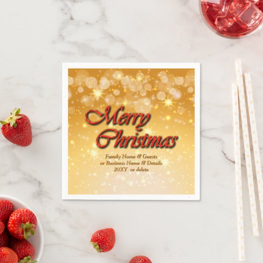 名前の追加文字一致するクリスマスカクテル スタンダードカクテルナプキン (インサイチュ)