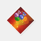 名前の追加文字一致のクリスマスカクテル スタンダードカクテルナプキン (角)