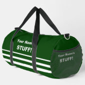 名前の追加文字件名（濃い緑） ダッフルバッグ (右コーナー)