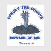 名前の追加文字忘れ、幽霊たち要注意、アーム3D シール (シート)