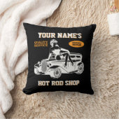 名前の追加文字改造ショップGarage with Lady クッション (ブランケット)