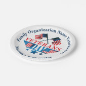 名前の追加文字退役軍人日フラグお祝いパーティー ペーパープレート (アングル)