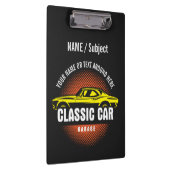 名前の追加文字黄クラシック色の車 クリップボード (右)