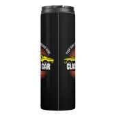 名前の追加文字黄クラシック色の車 タンブラー (裏面)