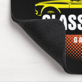 名前の追加文字黄クラシック色の車 マウスパッド (コーナー)