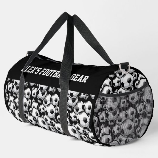 名前の追加文字、アレックスのサッカー（サッカー）ギア ダッフルバッグ (右コーナー)