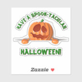 名前の追加文字、スプーク付きハロウィーン3Dを使用 シール (シート)