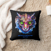 名前の追加文字、ブルーピンクファンタジードラゴングリーンアイズ クッション (ブランケット)