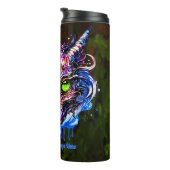 名前の追加文字、ブルーピンクファンタジードラゴングリーンアイズ タンブラー (回転右)