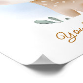 名前の追加文字、ベビーディアファウンウッドランドブルースカイ ポスター (角)