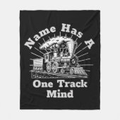 名前の追加文字、ワントラックマインドスチームトレイン フリースブランケット (正面)