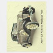 名前の追加文字、ヴィンテージカーフリースブランケット フリースブランケット (正面)