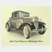 名前の追加文字、ヴィンテージカーフリースブランケット フリースブランケット (正面(横))