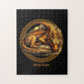 名前の追加文字、休息ブラウンドラゴン ジグソーパズル (縦)