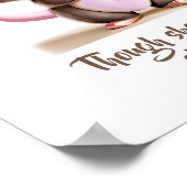 名前の追加文字、大きな耳が白いベビーマウス ポスター (角)