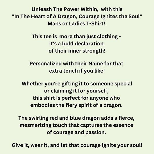 名前の追加文字、渦巻き赤い青の龍 Tシャツ