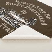 名前の追加文字 – 蒸気機関車に簡単に気を取られる シェルパブランケット (3/4)