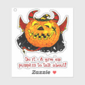 名前の追加文字、邪悪な悪魔かぼちゃフレーズことわざ シール (シート)