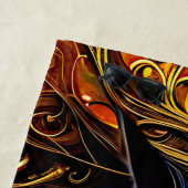 名前の追加文字、黒ファンタジー馬(金ゴールド青) ビーチタオル (インサイチュ)