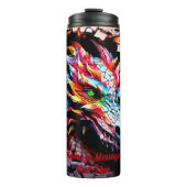 名前の追加文字、3Dレインボードラゴン割れ壁 タンブラー (正面)