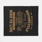 名前の追加文字、Authentic Motorcycle クラシック Ride フリースブランケット (正面(横))