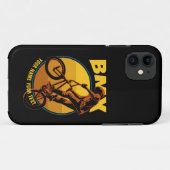 名前の追加文字、BMXライ飛んでいるダー Case-Mate iPhoneケース (裏面(横))