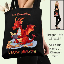 名前の追加文字- BookWorm Book Dragonではない トートバッグ