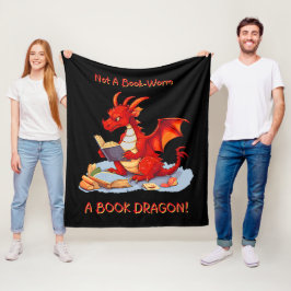 名前の追加文字- BookWorm Book Dragonではない フリースブランケット