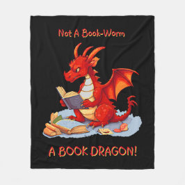 名前の追加文字- BookWorm Book Dragonではない フリースブランケット
