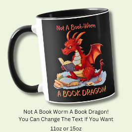 名前の追加文字- BookWorm Book Dragonではない マグカップ