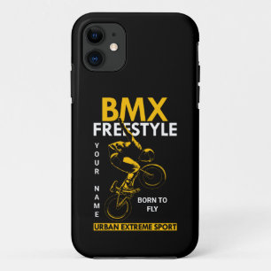 名前の追加文字BMXフリースタイルアーバンエクストリームスポーツ iPhone 11 ケース