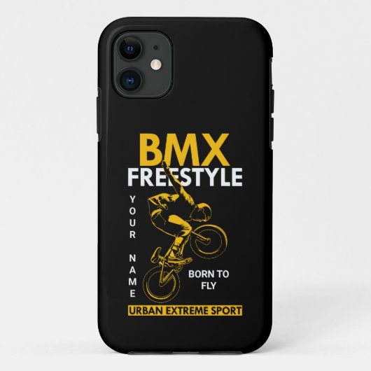 名前の追加文字BMXフリースタイルアーバンエクストリームスポーツ Case-Mate iPhoneケース (裏面)