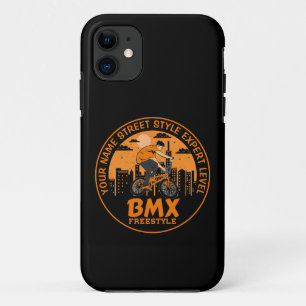 名前の追加文字BMXフリースタイル通りスタイルエキスパート    iPhone 11 ケース