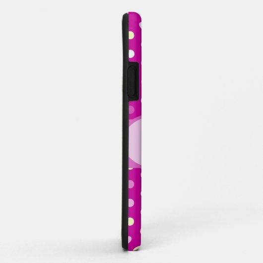 名前の追加水玉模様紫iphone5ケース Case-Mate iPhoneケース (裏面/右)