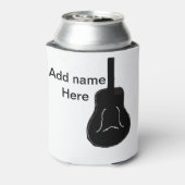 名前の追加白黒ギター文字ミュージカルインストール 缶クーラー (缶裏面)