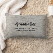 名前の追加祖父の孫の名前の変更 ランバークッション (ブランケット)