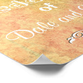 名前の追加結婚ポスターへようこそ ポスター (角)