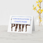 名前の追加裸脚のお祝いカード カード (黄色い花)