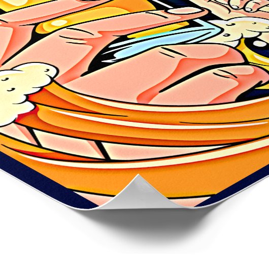 名前の追加詳細おめでとう誕生日ビール ポスター (角)