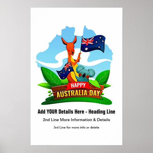 名前の追加詳細 – オーストラリアの日情報1 ポスター (正面)
