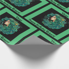 名前の追加誕生日占星術ギフト ラッピングペーパー