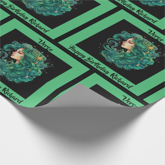 名前の追加誕生日占星術ギフト ラッピングペーパー (角)