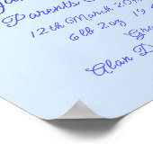 名前の追加誕生詳細, Unicorn Eyes Blue子供部屋 ポスター (角)