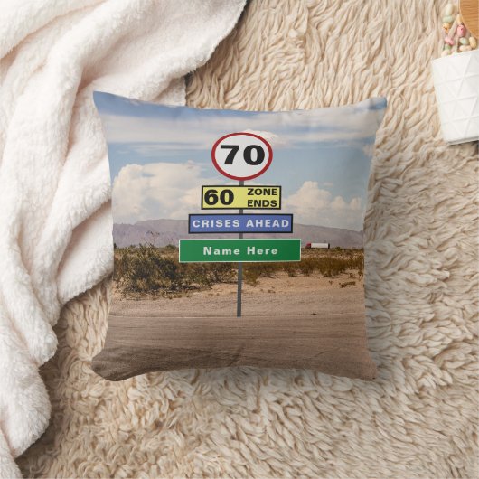 名前の追加70番目の誕生日おもしろいシンボルや象徴旅行 クッション (ブランケット)