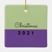 名前の追加 |かわいいクリスマス格言セラミックオーナム セラミックオーナメント (裏面)