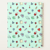 名前の追加 |かわいい医療アイコンのパターン プランナー手帳 (裏面)